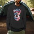 Boston Terrier 4th Of July US Merica Bostie Dog Patriotic For Men Women Kids Men Hoodie, novelty gifts, funny gifts
