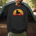 Boston Terrier Bostie Sunset Retro Dog Pet Mom Dad Men Hoodie, novelty gifts, funny gifts