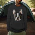 Boston Terrier Cute Puppy Face Dog Lover Pet Owner Men Hoodie, novelty gifts, funny gifts