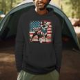 Boston Terrier Dog 4th Of July USA American Flag Patriotic Men Hoodie, novelty gifts, funny gifts