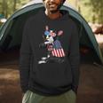 Boston Terrier Dog Merica 4th Of July Usa American Flag Men Men Hoodie, novelty gifts, funny gifts