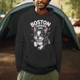 Boston Terrier Girl Cute Cartoon For Dog Owners Pet Terrier Men Hoodie, novelty gifts, funny gifts