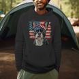 Boston Terrier Patriotic 4th Of July USA American Flag Men Hoodie, novelty gifts, funny gifts