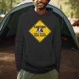 Caution Sign Boston Terrier Dog Bostie Puppy Men Hoodie, novelty gifts, funny gifts