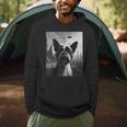 Dog Mom Dad Alien Selfie Boston Terrier UFO For Men Women Men Hoodie, novelty gifts, funny gifts