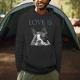 Love Is Boston Terrier Bostie Men Hoodie, novelty gifts, funny gifts