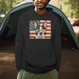 Patriotic Boston Terrier Dog Lover USA Flag 4th Of July For Men Women Kids Men Hoodie, novelty gifts, funny gifts