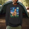 Red Heeler Starry Night Cattle Dog Colorful Art By Aja For Men Women Girls Kids Men Hoodie, novelty gifts, funny gifts