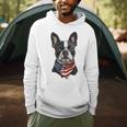 Boston Terrier American Flag Men Hoodie, novelty gifts, funny gifts