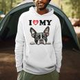 Boston Terrier I Heart My Dog Dog Lover Men Hoodie, novelty gifts, funny gifts