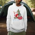 Santa Ugly Christmas Tree Lights Boston Terrier Dog Lover Men Hoodie, novelty gifts, funny gifts