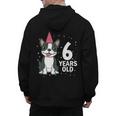 6 Years Old Birthday Boston Terrier Dog Lover 6th Party Kid Men's Hoodie Back Print, trending gift