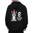8 Years Old Birthday Boston Terrier Dog Lover 8th Party Kid Men's Hoodie Back Print, trending gift