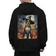 Aesthetic Halloween Boston Terrier Dog Witch Pumpkin For Men Women Kids Men's Hoodie Back Print, Boston Terrier Halloween Gifts, trending gift