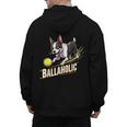 Ballaholic Boston Terrier Dog Chasing Bostie Ball Men's Hoodie Back Print, trending gift