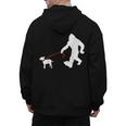Bigfoot Walking With Bull Terrier Dog Men's Hoodie Back Print, trending gift