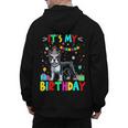 My Birthday Colorful Costume Boston Terrier Party Men's Hoodie Back Print, trending gift