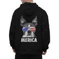 Boston Terrier 4th Of July Merica Men Women USA Flag Vintage Men's Hoodie Back Print, Boston Terrier 4th Of July Gifts, trending gift