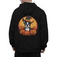 Boston Terrier Bostie Dog Breed Pet Halloween Pumpkins Men's Hoodie Back Print, Boston Terrier Halloween Gifts, trending gift