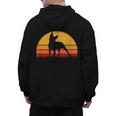 Boston Terrier Bostie Sunset Retro Dog Pet Mom Dad Men's Hoodie Back Print, Couple Gifts, Mom Gifts, Boston Terrier Dad Gifts, Boston Terrier Mom Gifts, trending gift