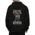 Boston Terrier Dad Boston Bull Bostie Dog Men's Hoodie Back Print, Couple Gifts, Boston Terrier Dad Gifts, trending gift