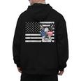 Boston Terrier Dog 4th Of July US American Flag Patriotic Men's Hoodie Back Print, Patriotic Boston Terrier Gifts, American Boston Terrier Gifts, Boston Terrier 4th Of July Gifts, trending gift