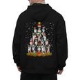 Boston Terrier Dog Christmas Tree Santa Hat Xmas Pajama Men Women Kids Men's Hoodie Back Print, Boston Terrier Christmas Gifts, trending gift