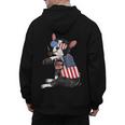Boston Terrier Dog Merica 4th Of July Usa American Flag Men Men's Hoodie Back Print, American Boston Terrier Gifts, Boston Terrier 4th Of July Gifts, trending gift