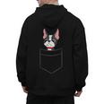 Boston Terrier Dog In The Pocket Boston Terrier For Men Women Girls Kids Men's Hoodie Back Print, trending gift