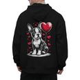 Boston Terrier Dog Valentine's Day Dog Owner Men's Hoodie Back Print, trending gift