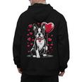 Boston Terrier Dog Valentine's Day Dog Owner Valentine Men's Hoodie Back Print, trending gift