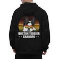 Boston Terrier Grandpa Dog Owner Boston Terrier Men's Hoodie Back Print, trending gift