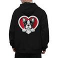 Boston Terrier Heart Cute Puppy Lover Or Dog Owner Men's Hoodie Back Print, trending gift