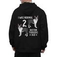 Boston Terrier Humor Bostie Dog Lover For Men Women Kids Men's Hoodie Back Print, trending gift