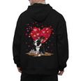 Boston Terrier Lover Heart Shape Boston Terrier Valentine Men's Hoodie Back Print, trending gift