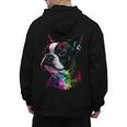 Boston Terrier Lovers Colorful Pop Art Boston Terrier Men's Hoodie Back Print, trending gift