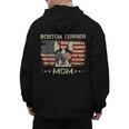 Boston Terrier Mom Dog Lovers American Flag 4th Of July Men's Hoodie Back Print, Couple Gifts, Mom Gifts, Boston Terrier Mom Gifts, American Boston Terrier Gifts, Boston Terrier 4th Of July Gifts, trending gift