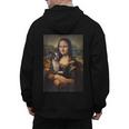 Boston Terrier Mona Lisa Painting Art Dog Mom Dad For Men Women Kids Men's Hoodie Back Print, Couple Gifts, Mom Gifts, Boston Terrier Dad Gifts, Boston Terrier Mom Gifts, trending gift