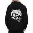 Boston Terrier And Moon Halloween Costume Dog Lover Men's Hoodie Back Print, Boston Terrier Halloween Gifts, trending gift