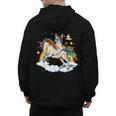 Boston Terrier Riding Unicorn Boys Girls Kids Rainbow Men's Hoodie Back Print, Boston Terrier Riding Gifts, trending gift
