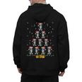 Boston Terrier Santa Hat Xmas Light Men Women Christmas Tree Men's Hoodie Back Print, Boston Terrier Christmas Gifts, trending gift