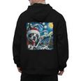 Boston Terrier Santa Starry Night Van Gogh Christmas Dog Men Women Kids Men's Hoodie Back Print, Boston Terrier Christmas Gifts, trending gift