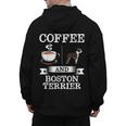 Boston Terrier Shirt Coffee And Boston Terrier Cute Dog For Men Women Girls Kids Men's Hoodie Back Print, trending gift