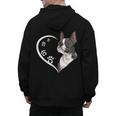 Boston Terrier Shirts For Women Girls Kids Heart Cute Men's Hoodie Back Print, trending gift