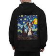 Boston Terrier Starry Night Van Gogh Art Men's Hoodie Back Print, trending gift