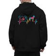Boston Terrier Tie Dye Heartbeat Love Dog Men Women Men's Hoodie Back Print, trending gift