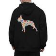 Boston Terrier Watercolor Flowers Men's Hoodie Back Print, trending gift