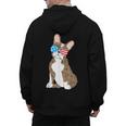 Brindle Boston Terrier Dog Patriotic Shirt USA Flag Men's Hoodie Back Print, Patriotic Boston Terrier Gifts, trending gift