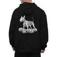 Bull Terrier Skeleton Birthday Halloween Kids Men's Hoodie Back Print, trending gift