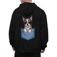 Cute Pocket Boston Terrier Lover Dog Mom Men's Hoodie Back Print, Couple Gifts, Mom Gifts, Boston Terrier Mom Gifts, trending gift